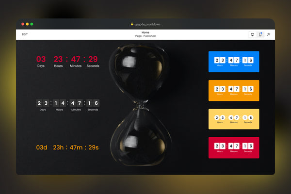 Squarespace plugin: Countdown Timer