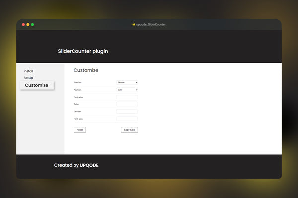 Squarespace plugin: Slider Counter